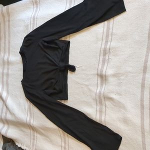 2/$12 Out from under | black bell sleeve crop top